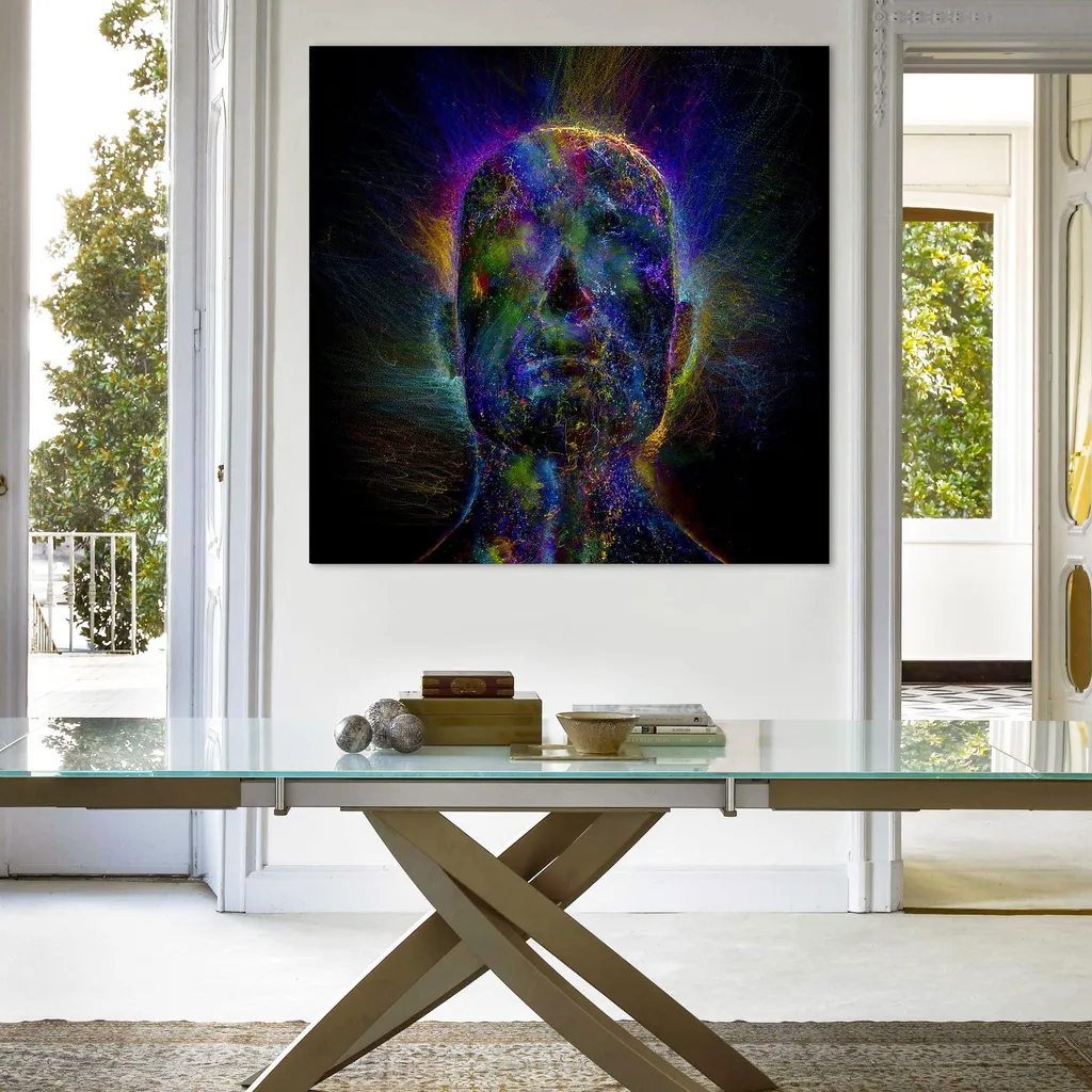Décoration murale ALIEN Abstraction 105 tableau 80 x 80 cm - 2