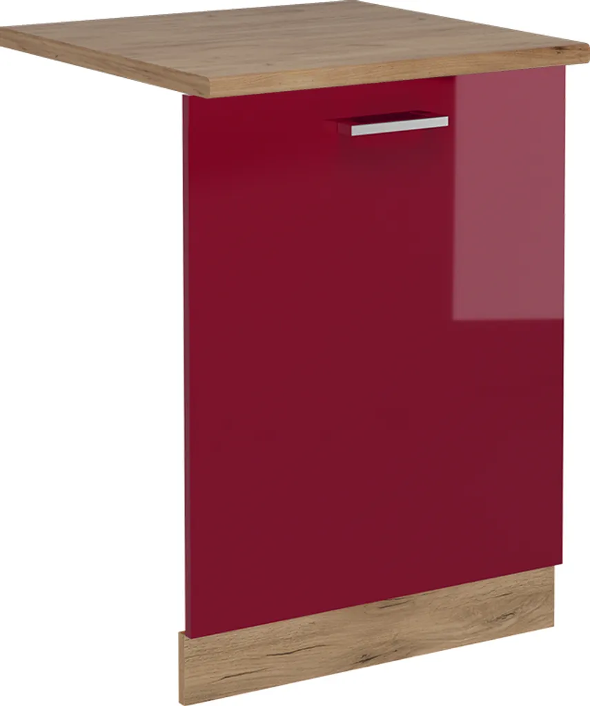 Montaggio Facile: Pannello Vicco R-Line 60 cm Lavastoviglie Rosso/Rovere
