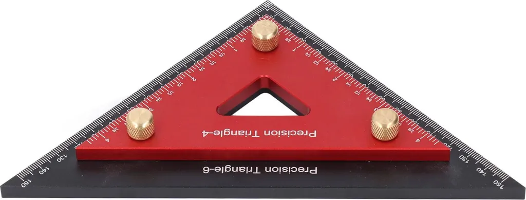 Outil de menuiserie double triangle 4/6 pouces en aluminium robuste