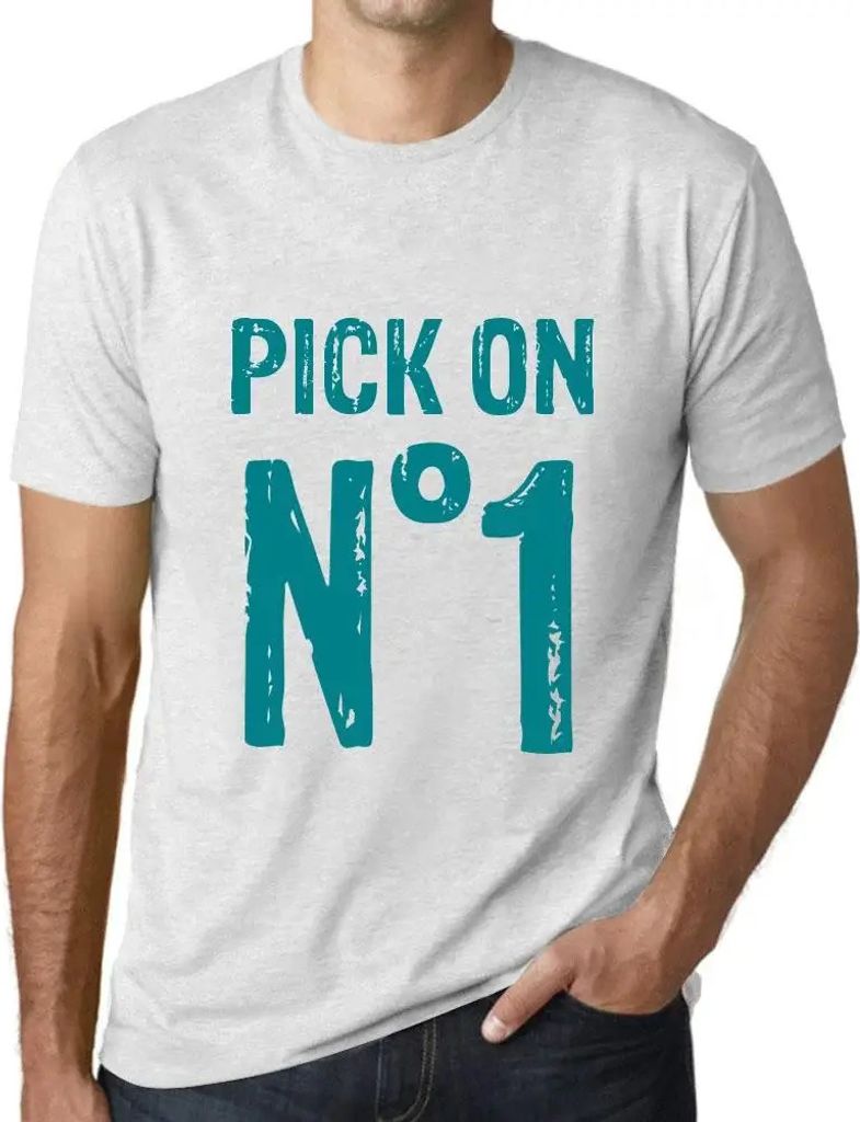 Herren Grafik T-Shirt Wählen Sie die Nr 1 – Pick On No 1 – Öko-Verantwortlich Vintage Jahrgang Kurzarm Lustige Druck Geburtstag Geschenk Mann