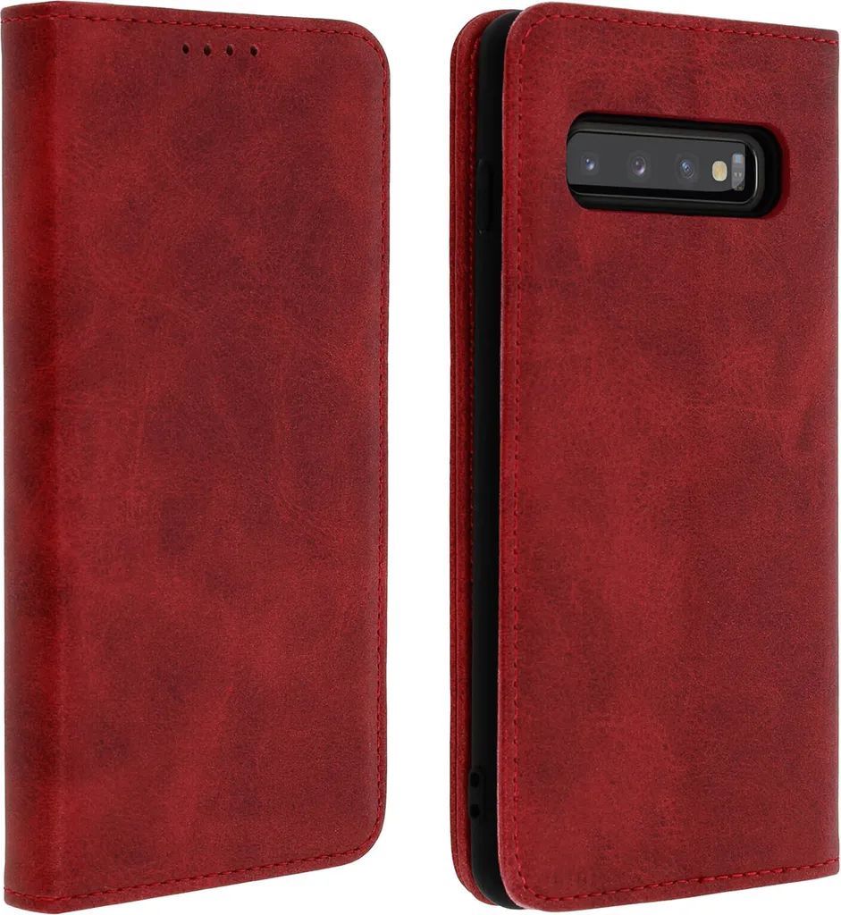 Custodia Samsung Galaxy S10 Rosso Flip Case Portafoglio Economica