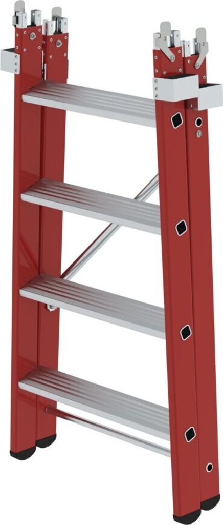 Einsteckteil für Plattformleiter steckbar | plus 4 Stufen | Aluminium