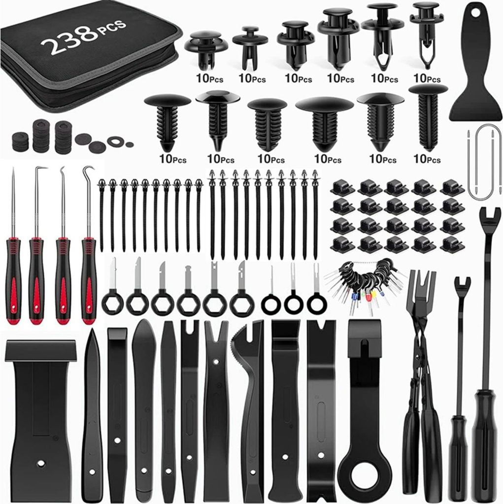 INF 238-teiliges Auto-Zierleisten-Entfernungswerkzeug-Set - Auto Audio Innenraum Reparatur Werkzeuge