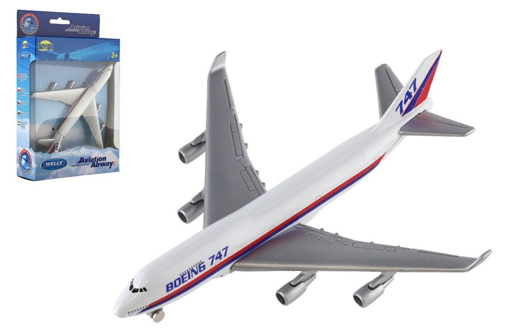 Welly Boeing 747 Flugzeug aus Kunststoff/Metall, 15 cm, in Produktbild 
