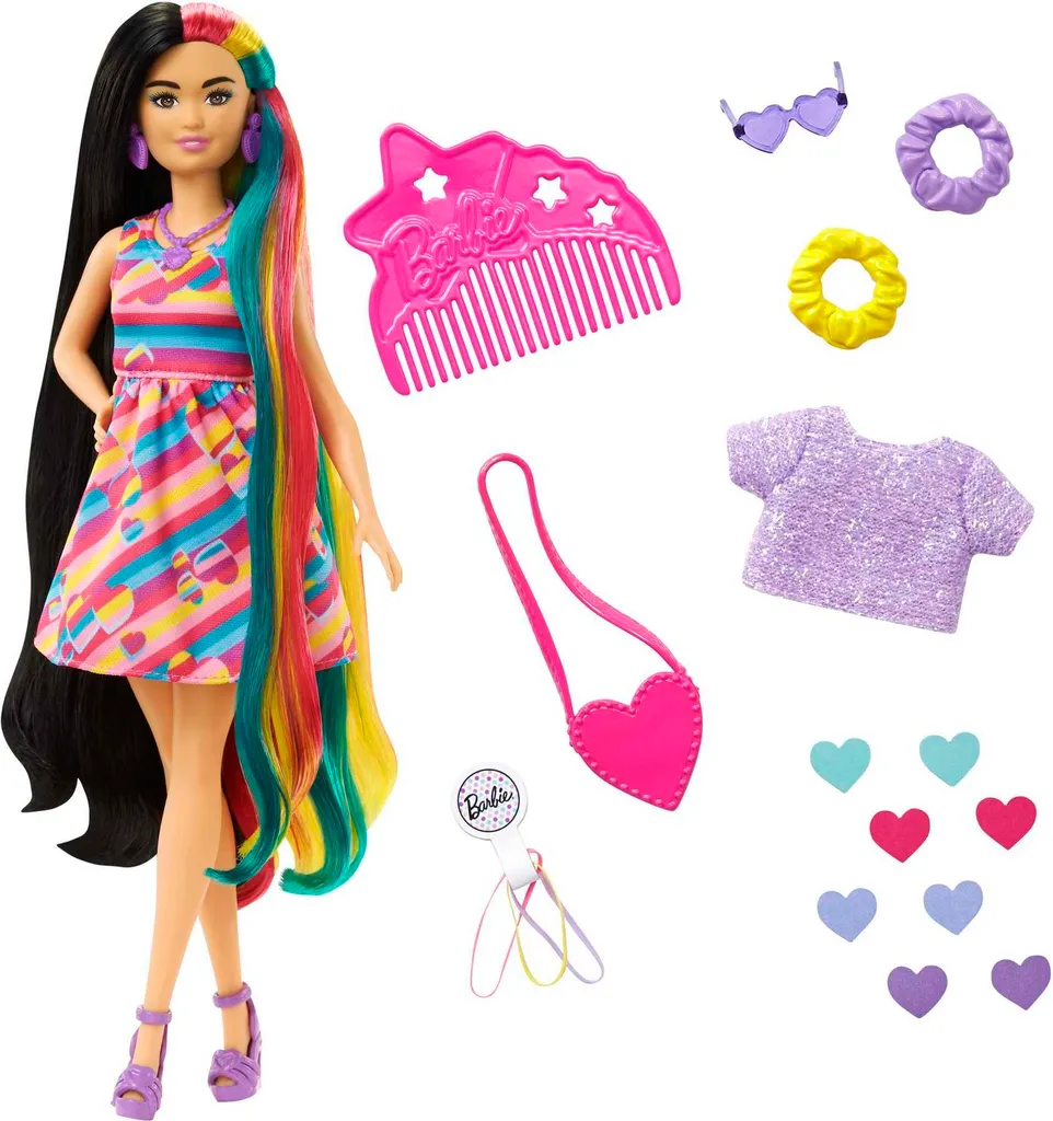 Barbie Totally Hair Poupée Mannequin avec Longue Chevelure Colorée