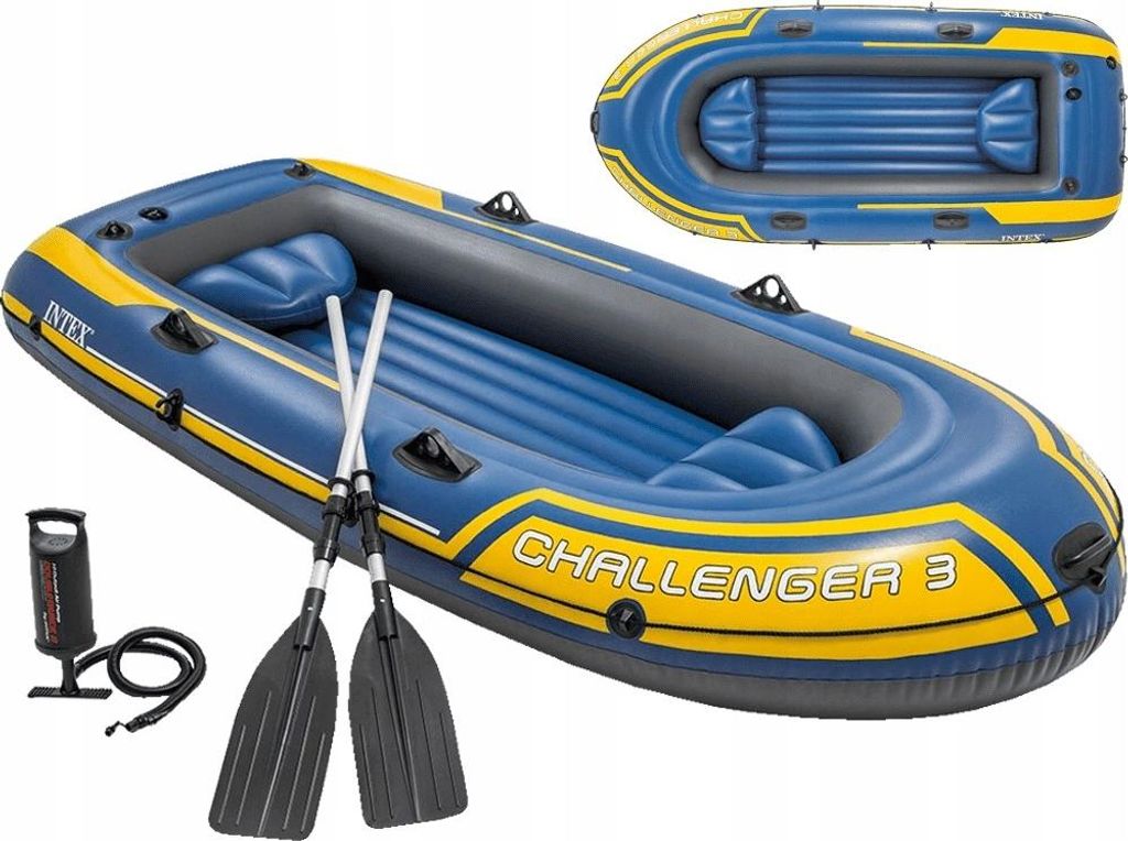 Ponton dmuchany Challenger, 3 os + wiosła + pompka Intex Zdjęcie produktu 