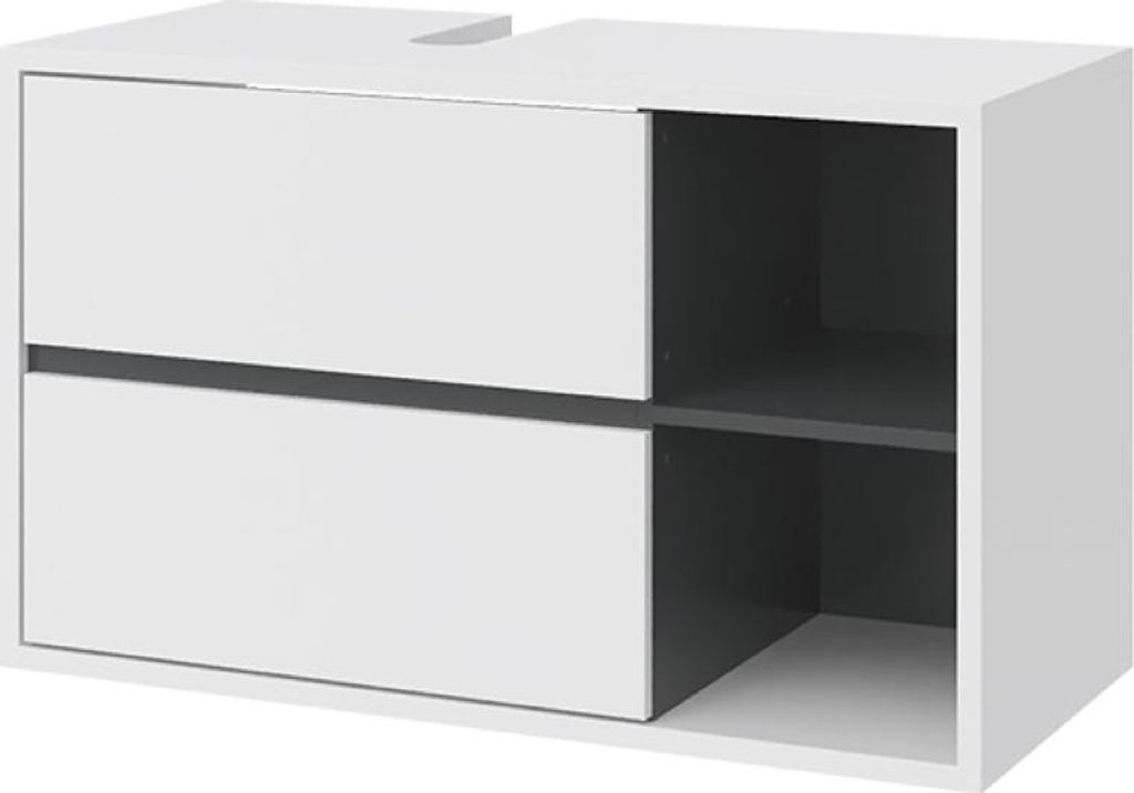 Meuble sous vasque simple Vicco Viola Blanc 100x60cm, Model Image du produit 