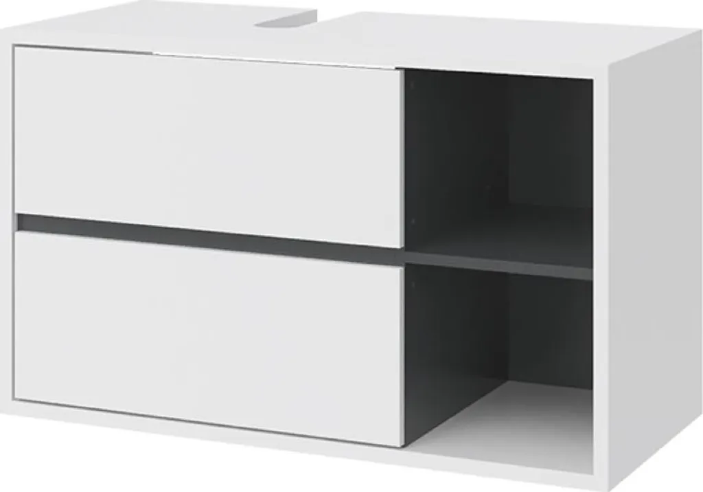 Meuble sous lavabo 100 cm Viola Vicco blanc avec tiroirs de rangement