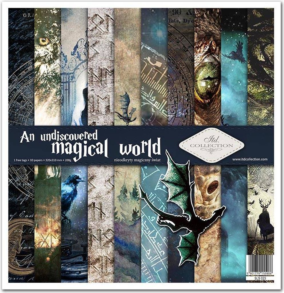 Scrapbooking-Papier Set 30×30 cm – SLS-023 An undiscovered magical world – ITD Collection