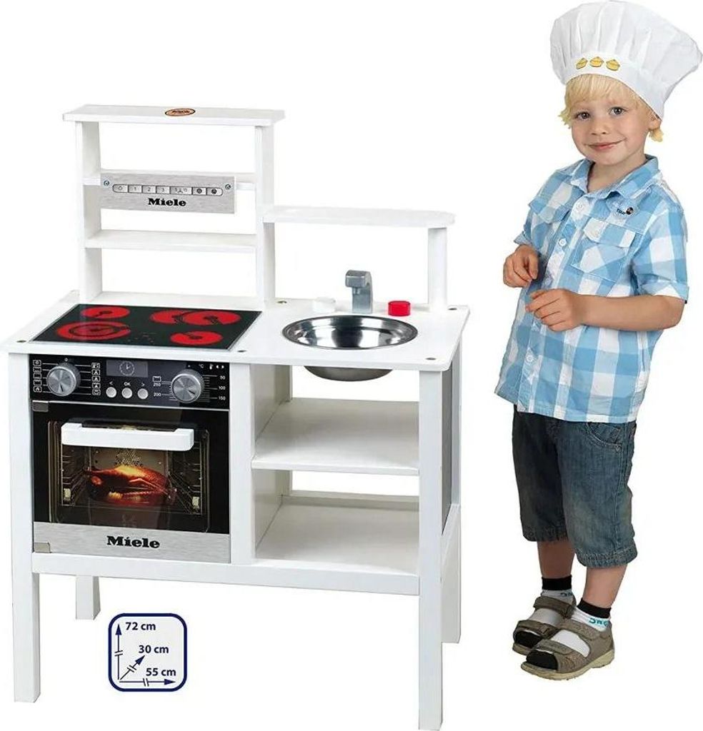 Theo Klein 9458 Küche Miele Holzküche, mittel, weiß