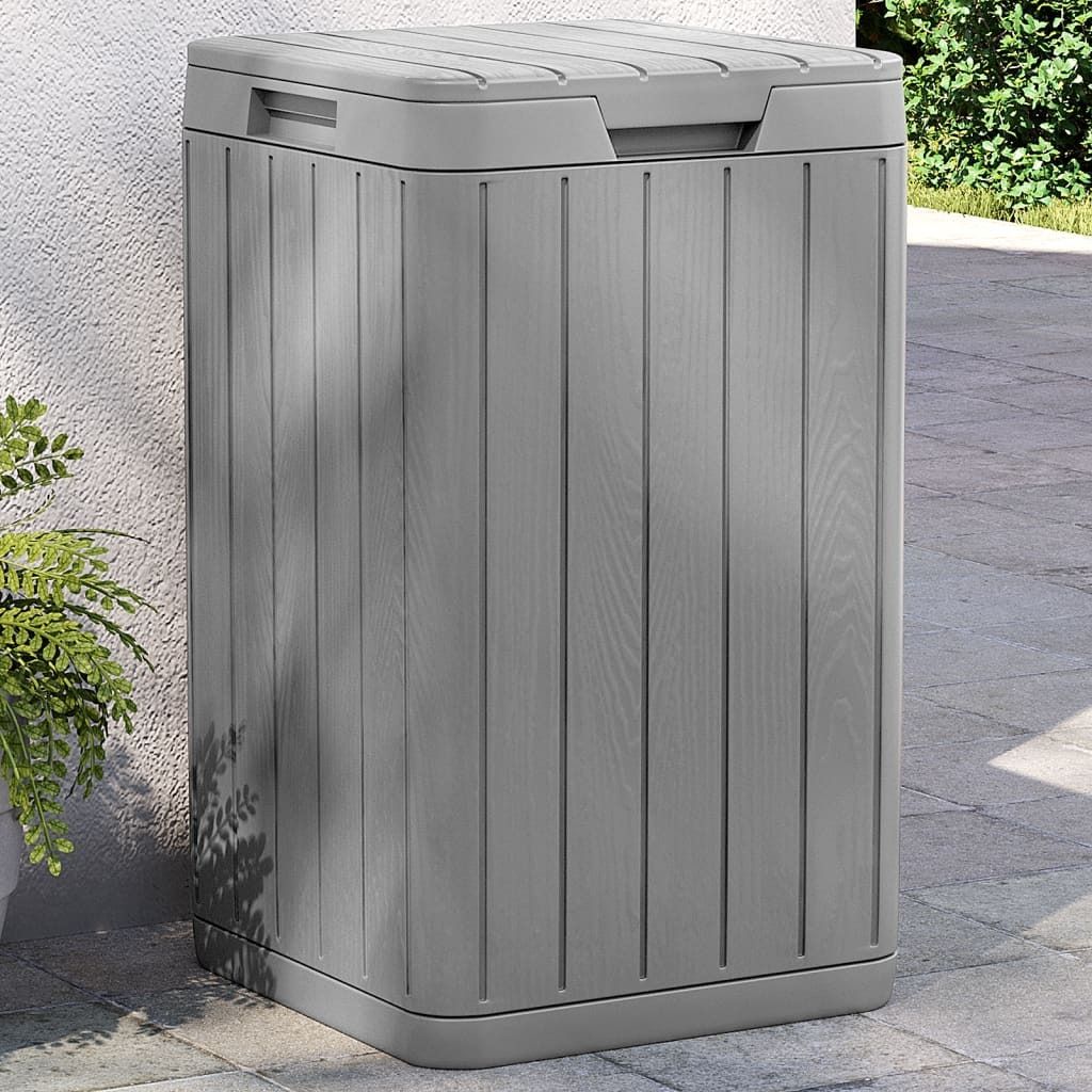 Möbel Outdoor-Mülltonne Grau 38x38x65 cm PP DE9831