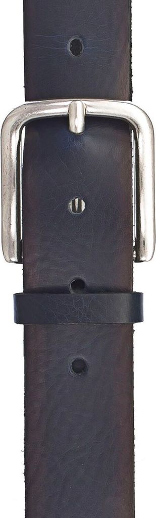 Vanzetti Damen Gürtel - Ledergürtel, Metall Schnalle Blau 80 cm