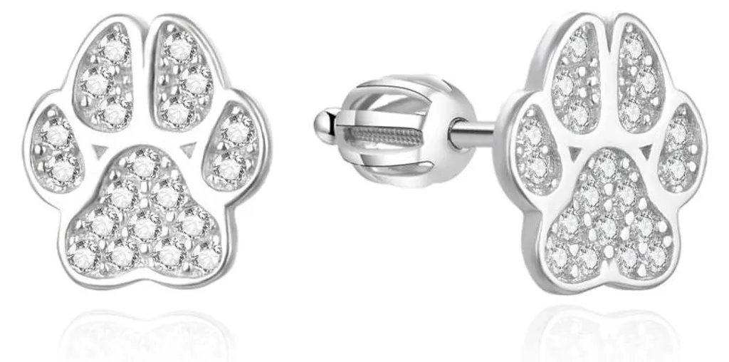 Boucles d'oreilles argent patte : Bijou anti-allergie pour oreilles sensibles