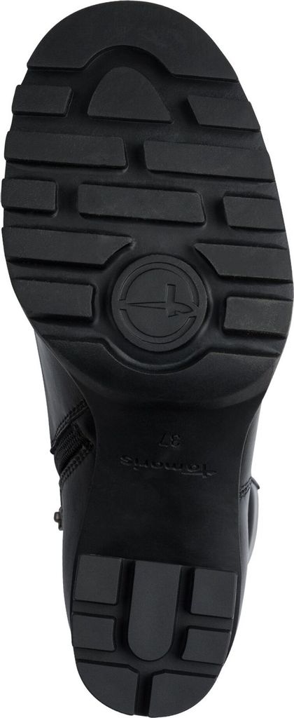 Tamaris Damen Stiefelette Vegan mit Reißverschluss und Blockabsatz 1-25132-45, Größe:38 EU, Farbe:Schwarz
