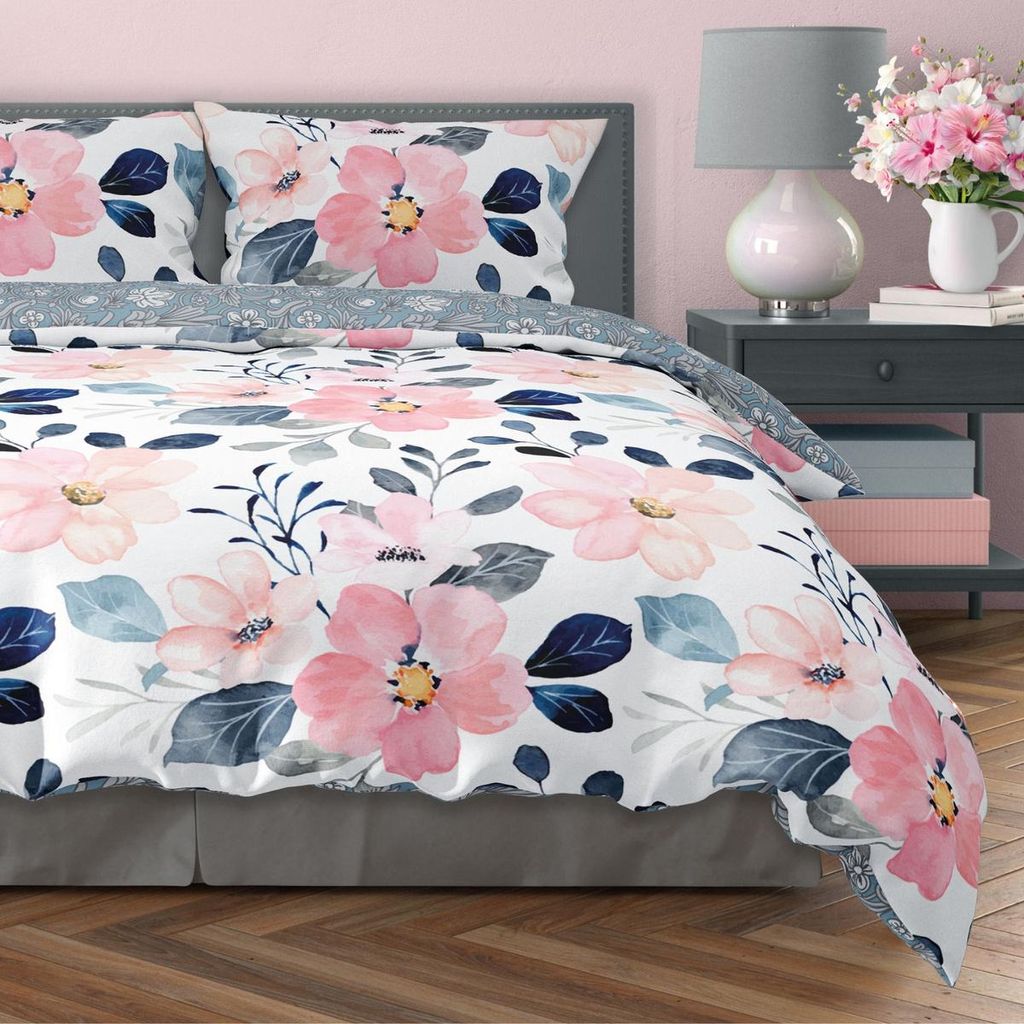 Bettwäsche 220x200+ 2x 70x80 100% Baumwollsatin Bettgarnitur Bettbezug (Milagro Verde 011)