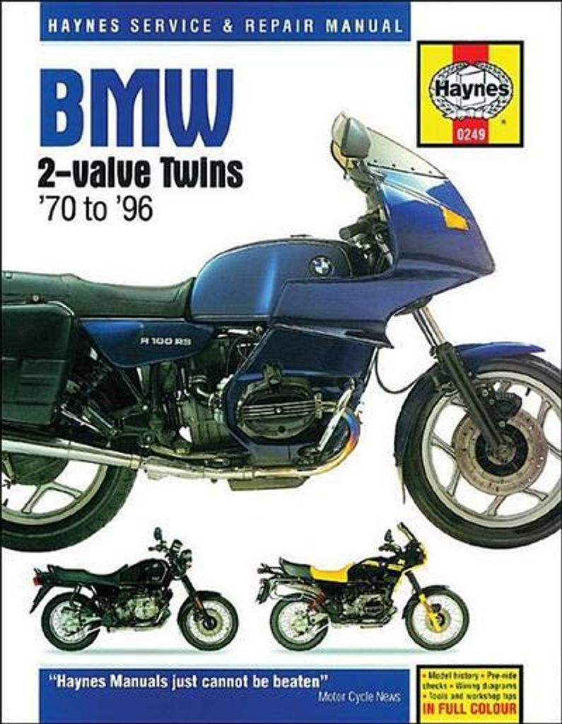 BMW 2-valve twins (70-96) Haynes Repair Manual Image du produit 