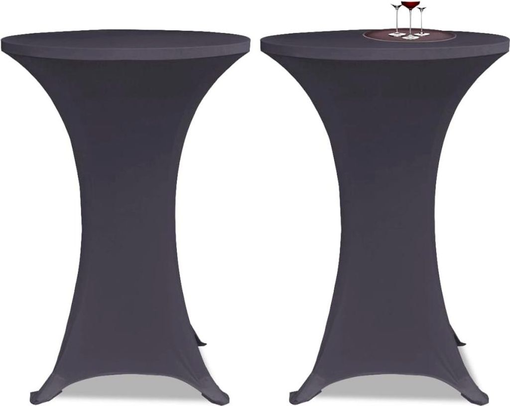 vidaXL Napínacie návleky na stôl 4 ks 70 cm antracit Obrázok produktu 
