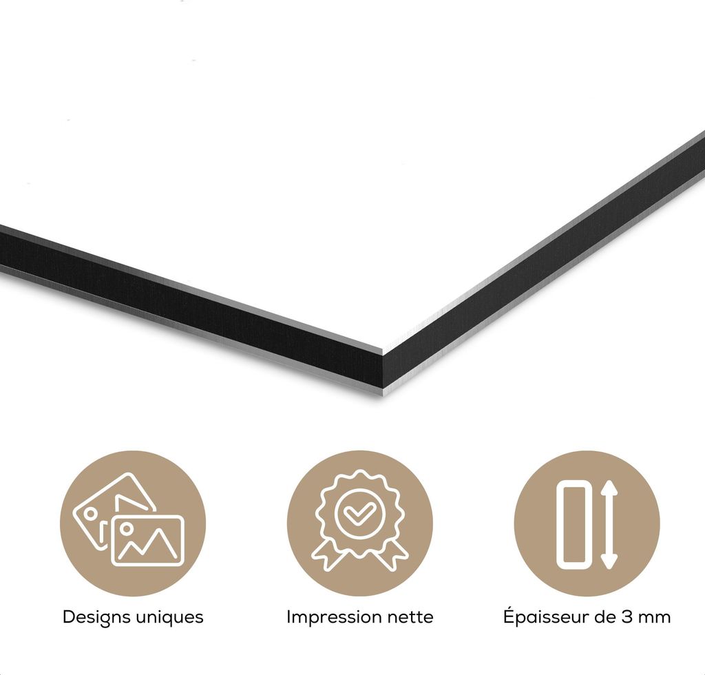 MuchoWow Wanddekoration Metall Metallbild Wandkunst 100x150 cm Hände - Schwarz und weiß - Modern - Kunst MuchoWow Aluminium Gemälde - Bild