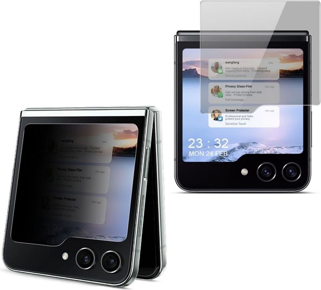 Schutzfolie für Samsung Galaxy Z Flip5 HD Full Screen Anti-spy Panzerfolie