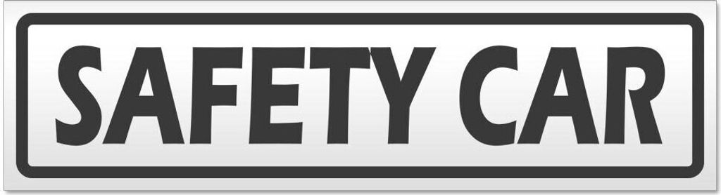 Kiwistar - Autoaufkleber - Dunkelgrau - 20 x 5,3 cm - Safety Car - Hinweis Aufkleber Sticker für Auto, Kfz, Fahrrad, PKW, LKW