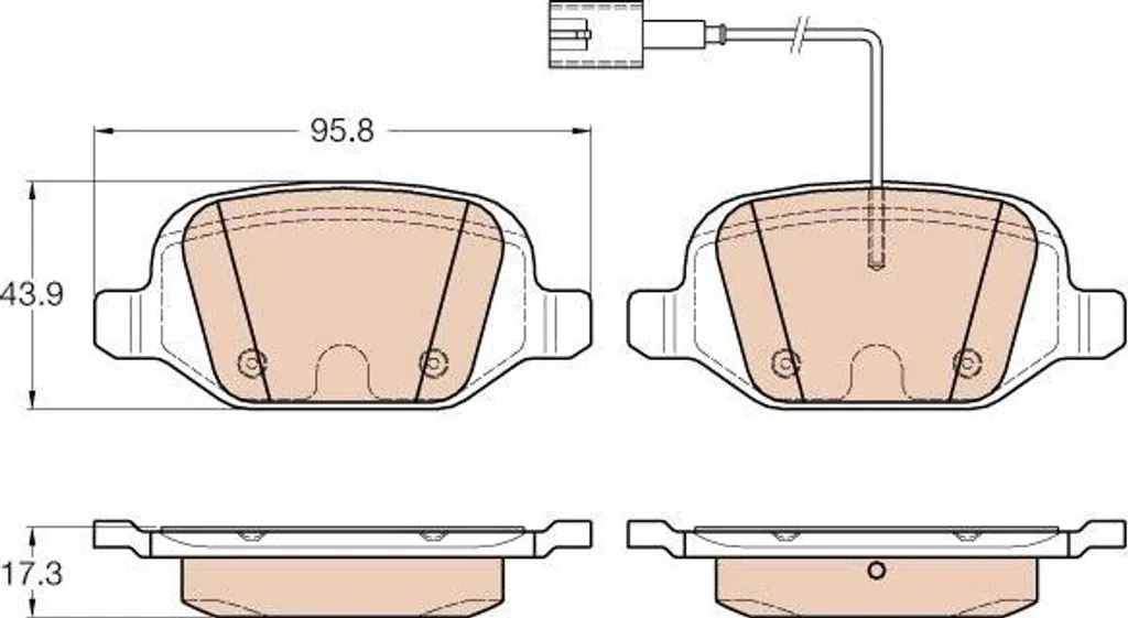 Plaquettes de frein pour Fiat Linea TRW GDB1985 sécurité et confort
