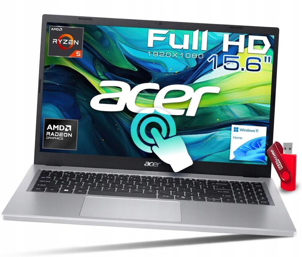 Acer Aspire Go 15 Ryzen 5 7520U 8GB 512GB SSD FHD Touch Produktbild 
