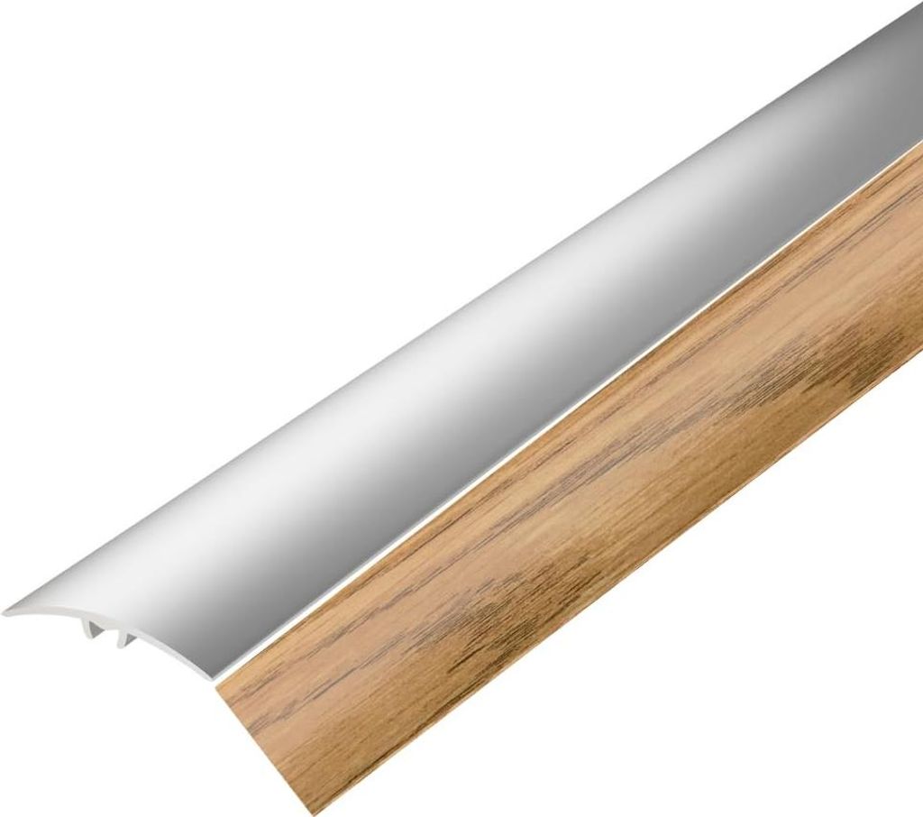 VILO Übergangsleiste Bodenprofil für Höhenausgleich L30 - Aluminium - Kleben oder Schrauben - 30mm Breite - 186cm - Dunkle Eiche