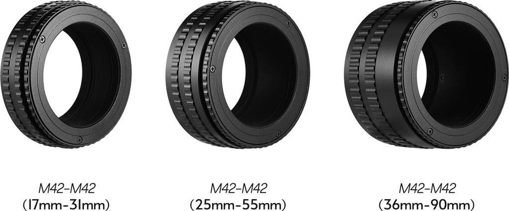 Objektivadapter M42 Bis M42 Helicoid-Adapterring 36 Mm-90 Mm Makroverl?ngerungsrohr fr das Mount-Objektiv mit Aluminiumlegierung CNC-Pr?zisionsbear...