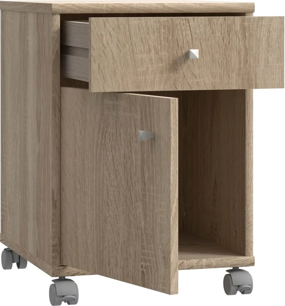 Aménager son bureau : caisson mobile TEMPRA 2 chêne Sonoma multi-tiroirs - 3