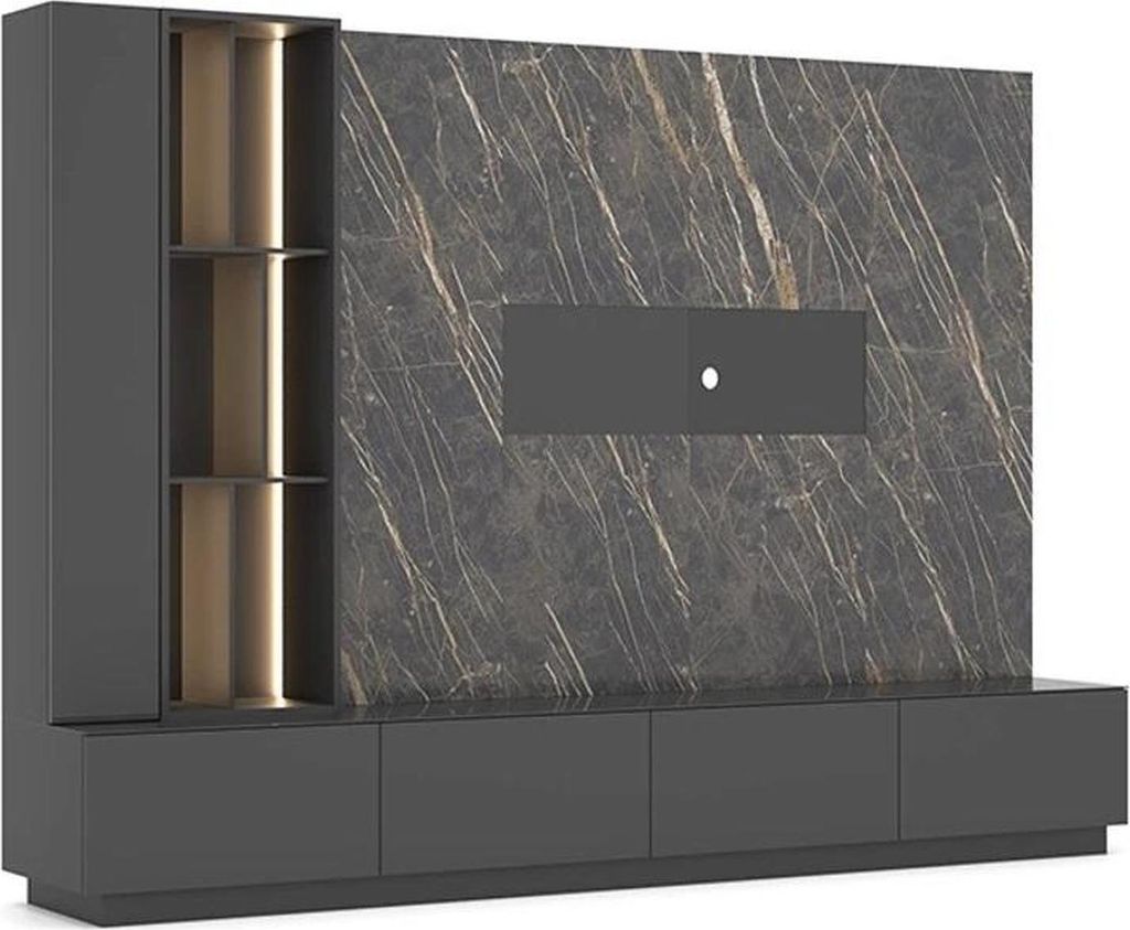 Wohnwand Designer Einrichtung Modern Wohnzimmermöbel Holzmöbel Luxus