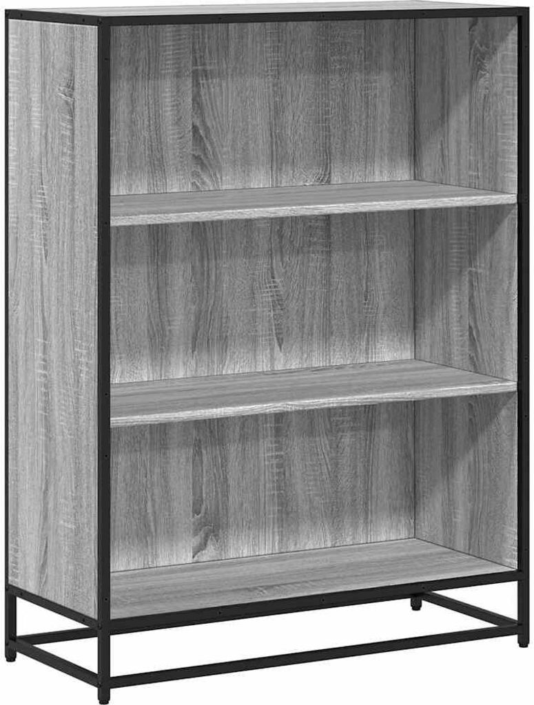 (Robust Möbel)Bücherregal - Bücherschrank/Standregal Langlebiges - Grau Sonoma 80,5x35x107,5cm Holzwerkstoff - Bücherregale DEMöbel803605