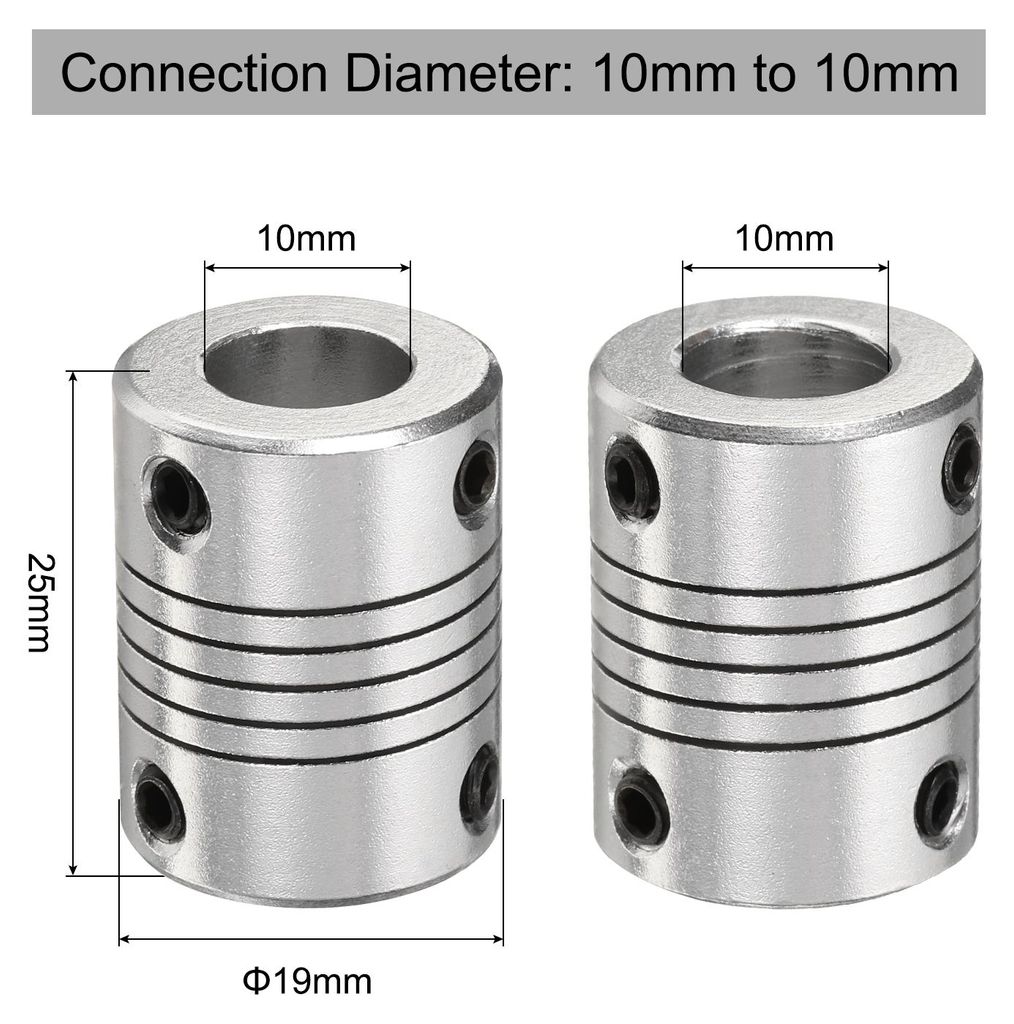 5 Stš¹ck Aluminiumlegierung Wellenkupplung 10mm auf 10mm, Flexible Kupplung Motorverbinder Gelenk, Schrittmotor Kupplung fš¹r CNC-Maschine & 3D...