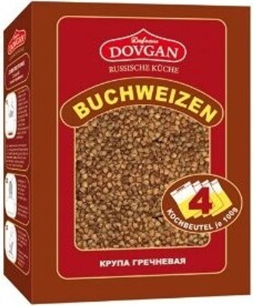 DOVGAN Buchweizen in Kochbeutel portioniert 4x100g Produktbild 