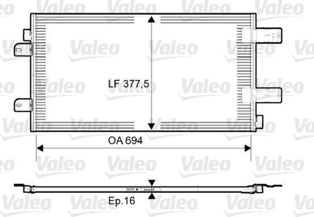Condensateur Valeo 814003 avec Bouteille Déshydratante pour Interstar
