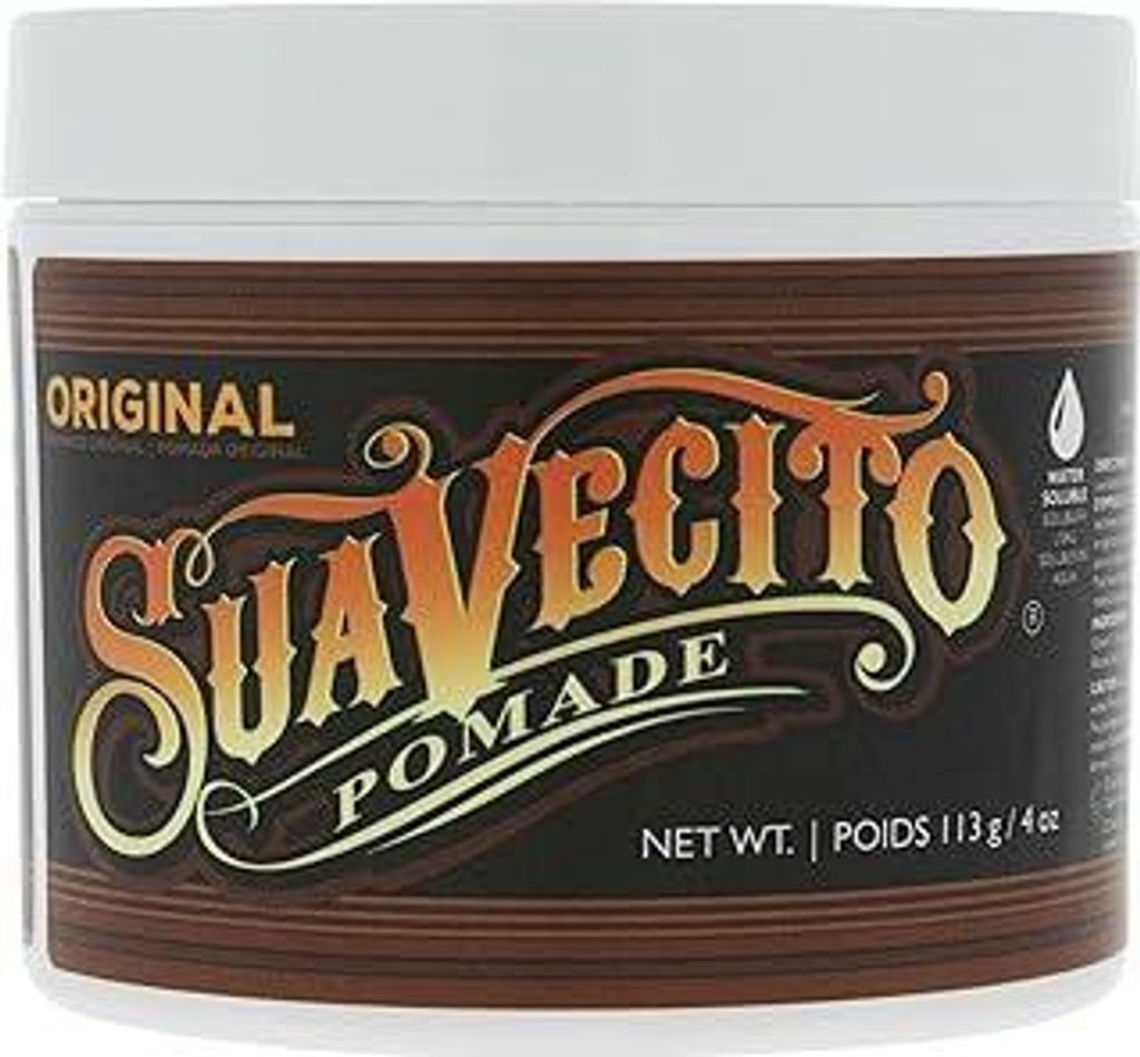 Suavecito Pomade Original Hold, Haarpomade für Männer mit mittlerem Halt, Wachs auf Wasserbasis mit mittlerem Glanz, 4 oz/113 g