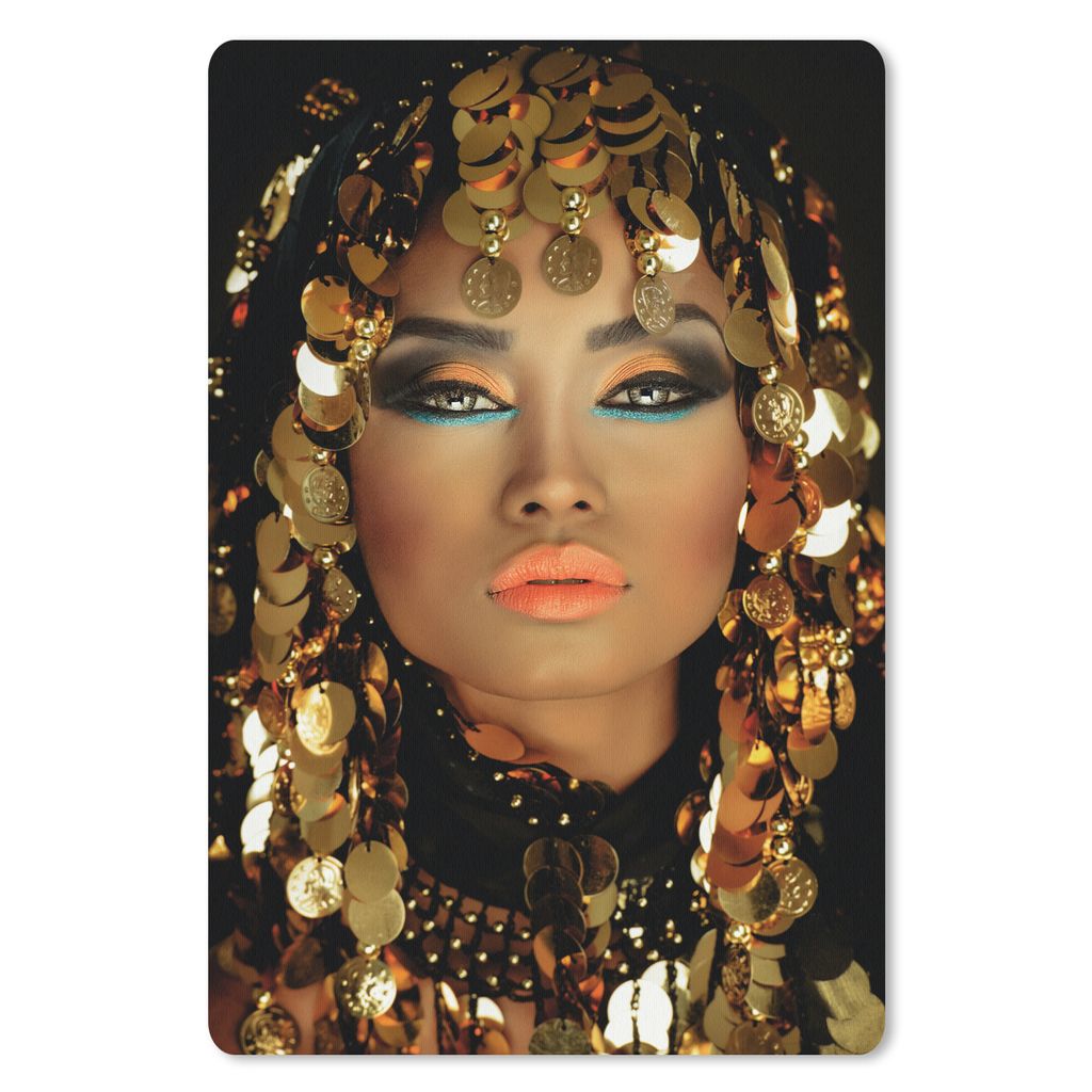 MuchoWow Mauspad Mousepad Frau - Kleopatra - Gold - Schmuck - Make-up - Luxus 40x60 cm - Mousepads - Maus Mat - Pad - Mausunterlage - Schreibtisc...