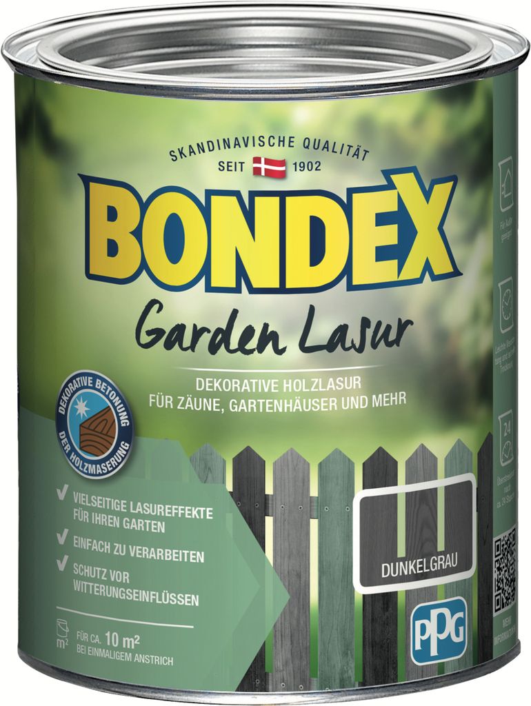 Bondex Garden Lasur Dunkelgrau 0,75L