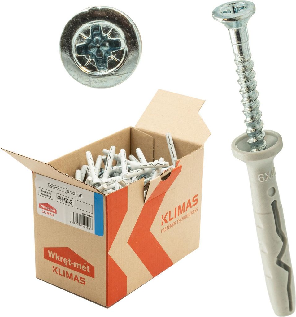 Klimas Schlagdübel Nageldübel 5 x 40 mm 200 St.