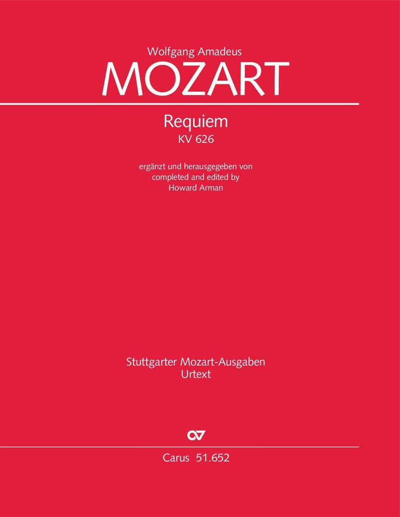 Mozart: Requiem KV 626 (Klavierauszug)