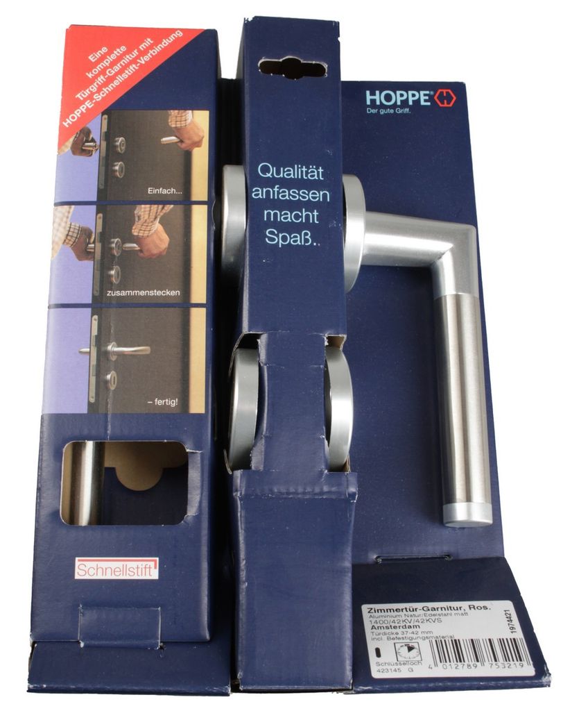 Hoppe Amsterdam Türgriff-Garnitur Oval-Lochung Neu