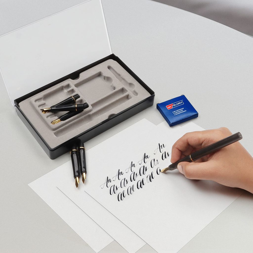 Kurtzy Füller Set Kalligraphie Set mit 6 Federn, Produktbild 5