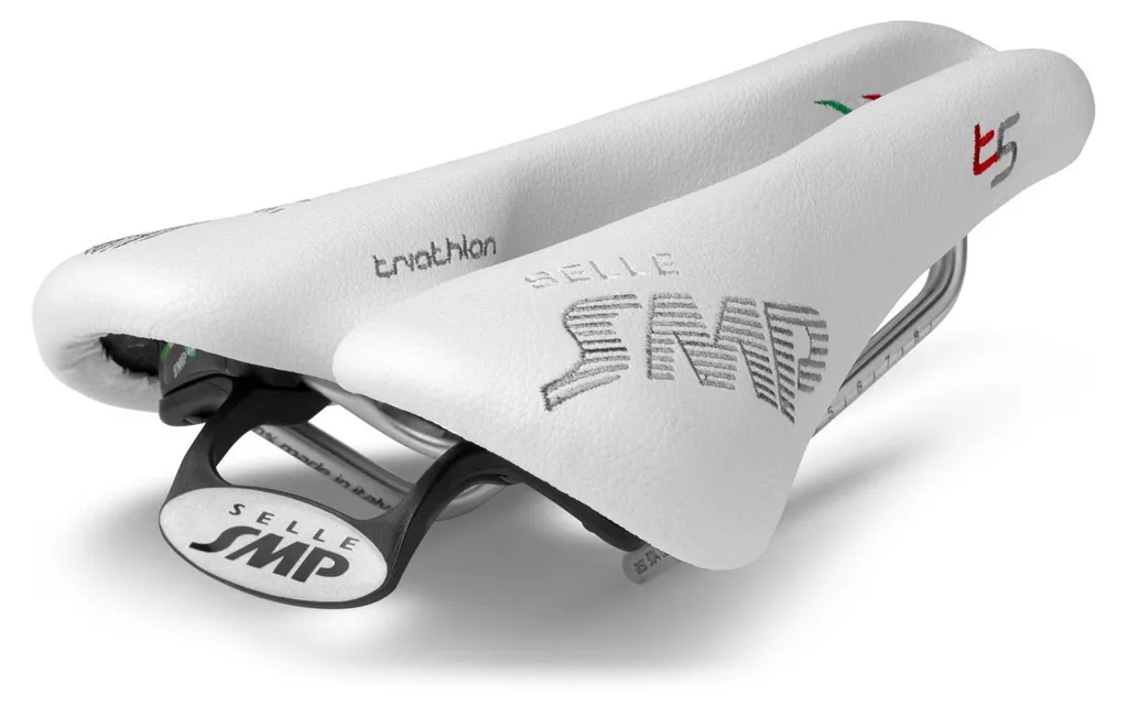 Selle SMP T5 Triathlon blanche - Selle de vélo ergonomique haute performance