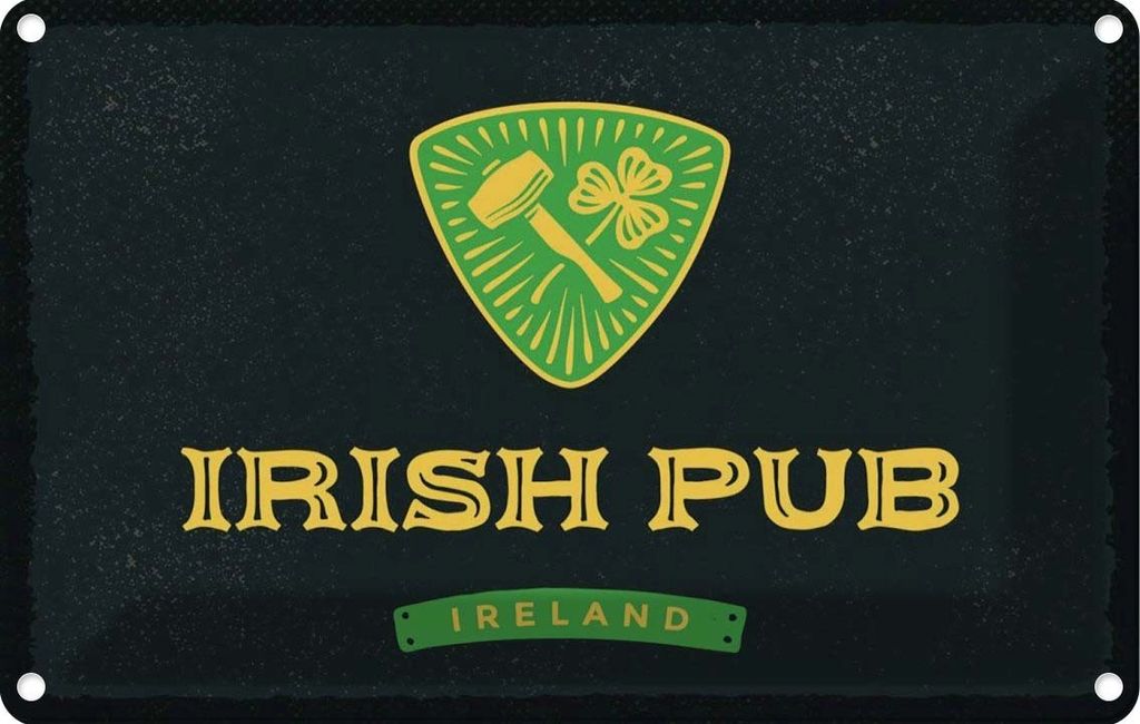 vianmo Blechschild 12x18 cm Ireland Irish pub Alkohol