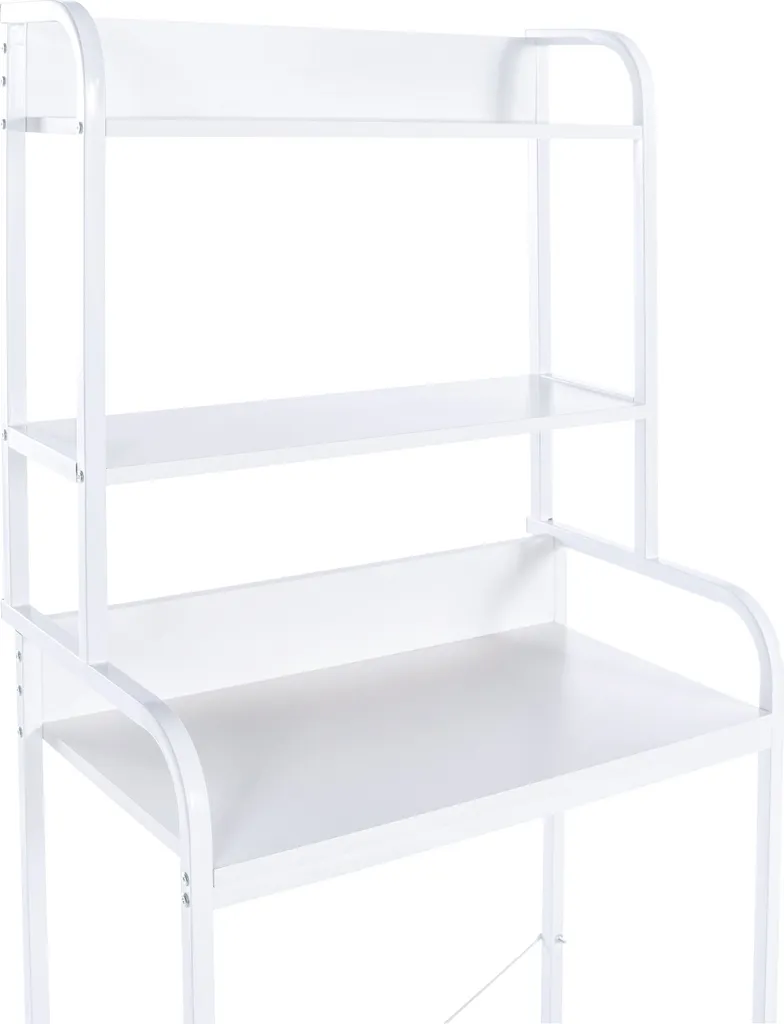 Étagère à linge métallique blanche pour optimiser les petits espaces - 7