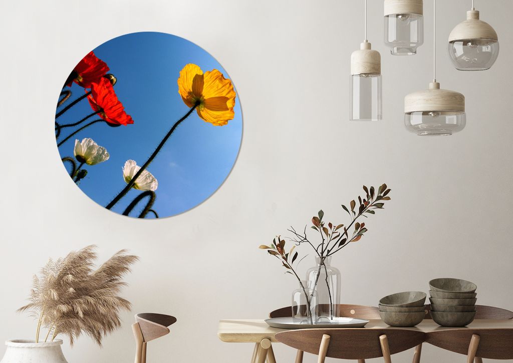 MuchoWow - Wand-Kreis - Wohnzimmer - Bild - Runde - Wanddeko - Dibond - Kunstdrucke