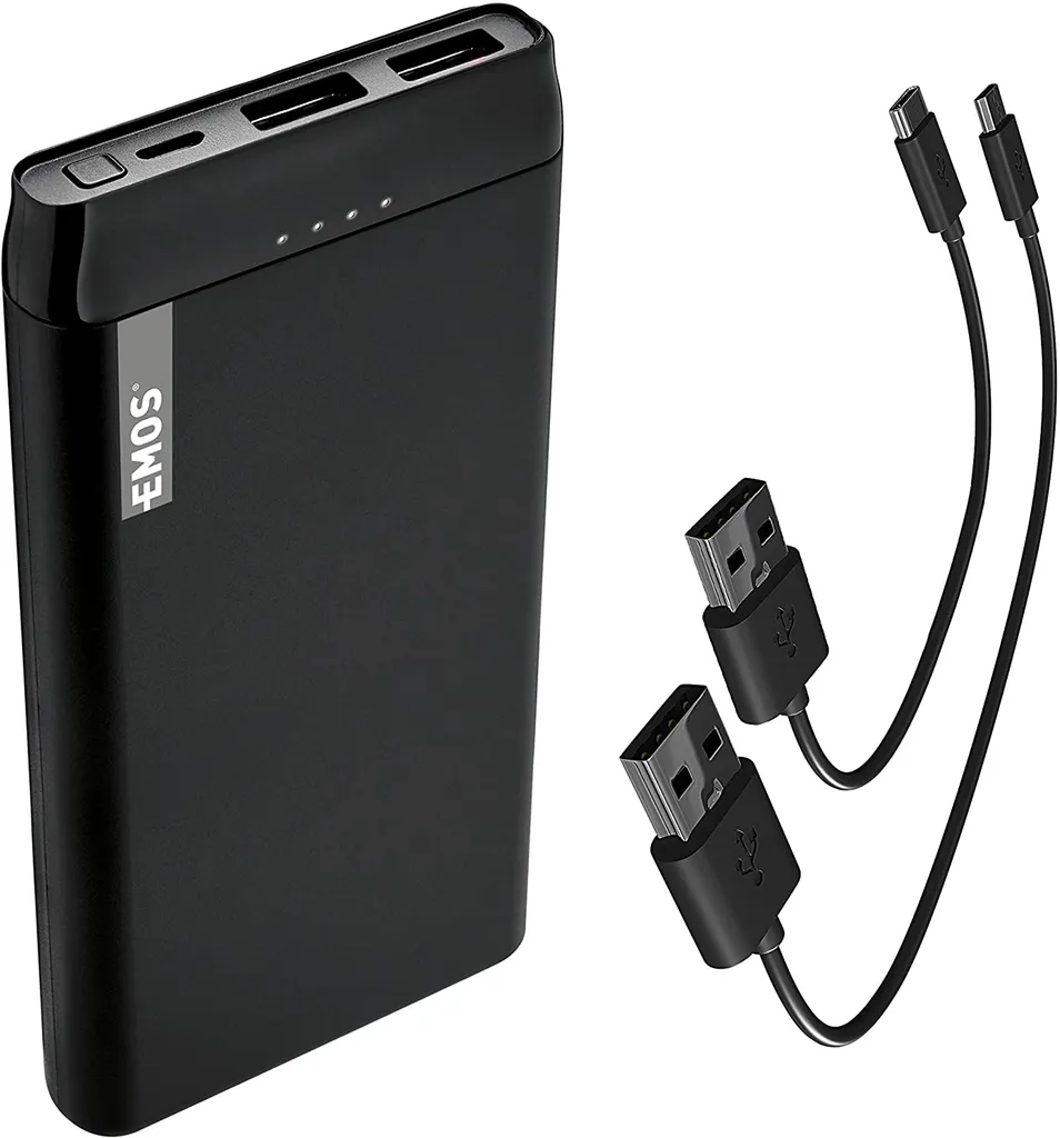 Batterie Externe EMOS 10 000mAh Fini les Pannes de Téléphone avec 10W