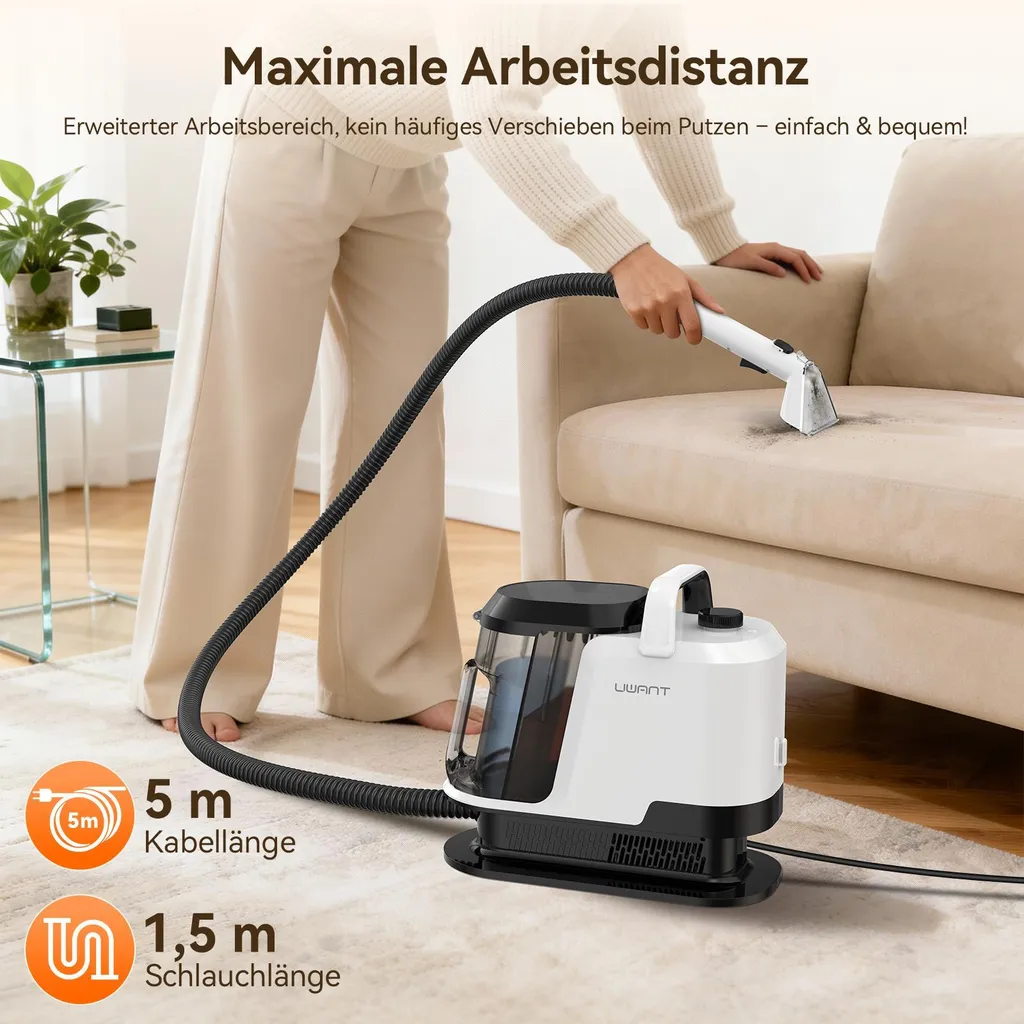 Uwant Y100 Aspirateur eau et poussière 18000 PA pour tapis et canapé