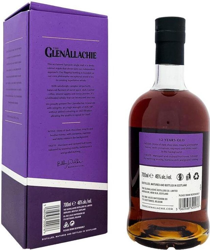 GlenAllachie 12 Years + Box 700ml 46% Vol. Produktbild 7