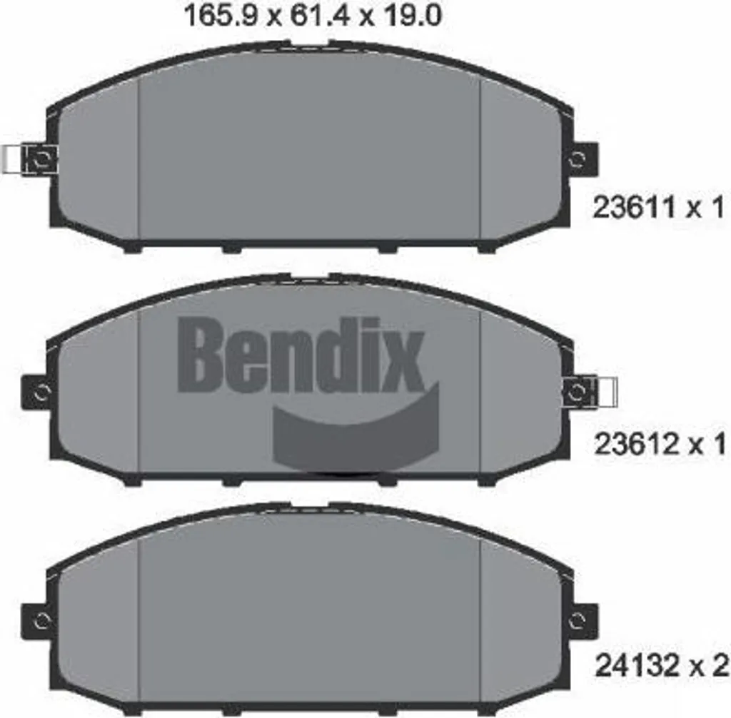 Plaquettes de frein Patrol BENDIX BPD2018 Idéal pour la Route et 4x4