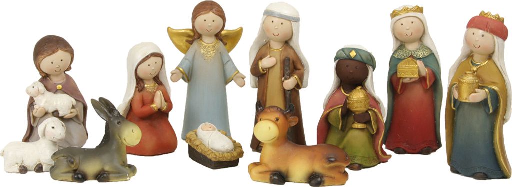 Krippenfiguren, kindlich 10,5 cm